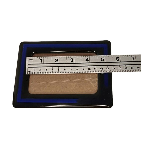 Art Deco Cobalt Blue And Black Glass Rectangle Tabletop Picture Photo Frame - Picture 13 of 13